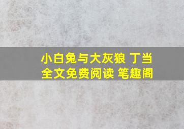 小白兔与大灰狼 丁当 全文免费阅读 笔趣阁